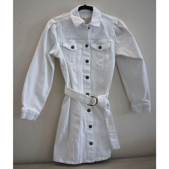 Rails Women's Sz Small Salt White Griffith Denim Mini Dress - Picture 1 of 8